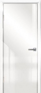 Межкомнатная дверь "Alum 10" (ДГ) Белый глянец (2000*800)