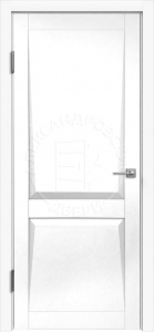 Межкомнатная дверь "Ариана (ДГ) Белая эмаль(soft) / сатин белый (2000*800)