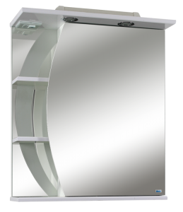 Шкаф-зеркало Лимани-60 с подвеской правое ,белое