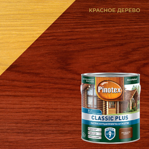 Пинотекс Classic Plus Красное дерево 2,5 л