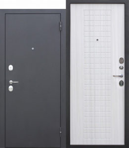 Дверь мет. 7,5 см Гарда муар Белый ясень (860мм) левая/Карат
