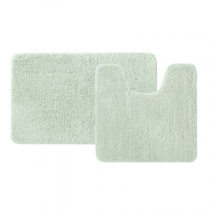 Набор ковриков для ванной комнаты, 50х80 + 50х50,¶микрофибра, светло-зеленый, IDDIS, BSET05Mi13 