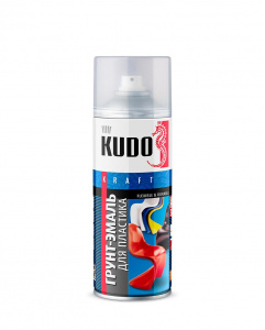 KUDO-6003 Грунт-эмаль для пластика белая (9003) 520 мл